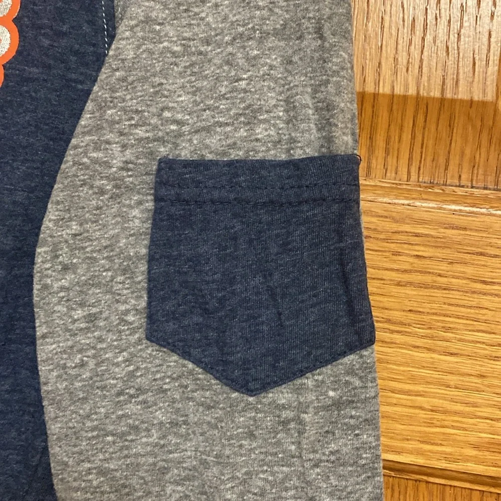 NFL Chicago Bears Girls Youth Large 14/16 Long Sleeve Football Shirt Navy Gray